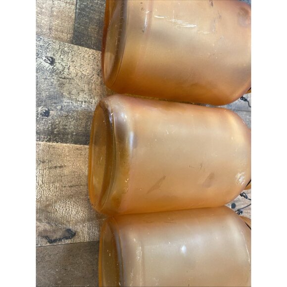 Halloween Decor Orange Black Jar Tealight Candle holder Witch Moon Cat Set Of 3 - Picture 10 of 11